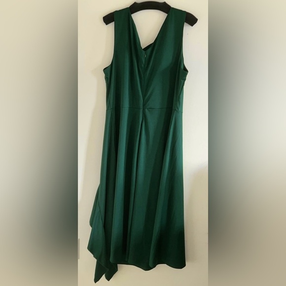 PRETTYGARDEN Women's Green Sleeveless Flared Asymmetrical Dress Plus Size XXL 20 - Picture 6 of 9